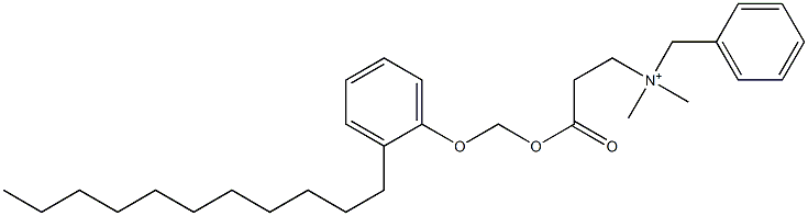 N,N-Dimethyl-N-benzyl-N-[2-[[(2-undecylphenyloxy)methyl]oxycarbonyl]ethyl]aminium Struktur