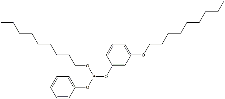 Phosphorous acid 5-(nonyloxy)nonyldiphenyl ester Struktur