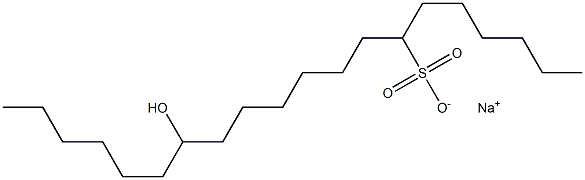 14-Hydroxyicosane-7-sulfonic acid sodium salt Struktur