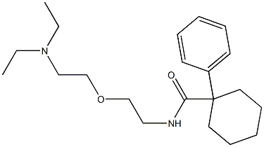 N-[2-(2-Diethylaminoethoxy)ethyl]-1-phenylcyclohexanecarboxamide Struktur