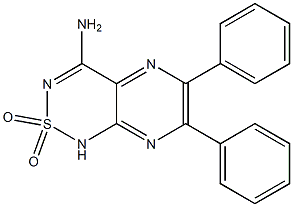 4-Amino-6,7-diphenyl-1H-pyrazino[2,3-c][1,2,6]thiadiazine 2,2-dioxide Struktur