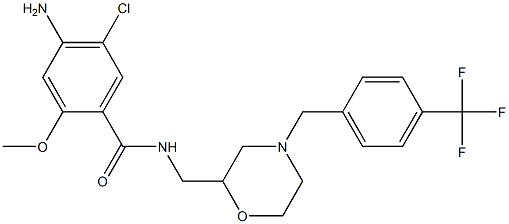 4-Amino-5-chloro-2-methoxy-N-[[4-(4-trifluoromethylbenzyl)-2-morpholinyl]methyl]benzamide Struktur