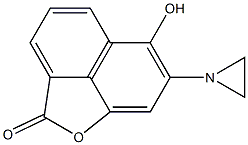 7-(1-Aziridinyl)-6-hydroxy-2H-naphtho[1,8-bc]furan-2-one Struktur