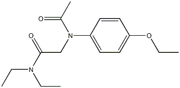 N-(Diethylcarbamoylmethyl)-4'-ethoxyacetanilide Struktur