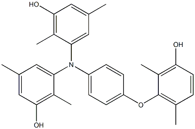 N,N-Bis(3-hydroxy-2,5-dimethylphenyl)-4-(3-hydroxy-2,6-dimethylphenoxy)benzenamine Struktur