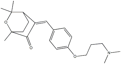 5-[4-[3-Dimethylaminopropoxy]benzylidene]-1,3,3-trimethyl-2-oxabicyclo[2.2.2]octan-6-one Struktur