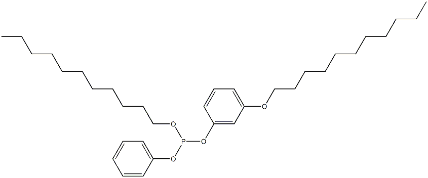 Phosphorous acid 5-(undecyloxy)undecyldiphenyl ester Struktur