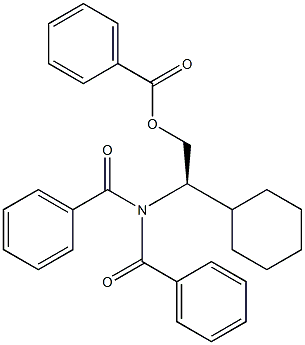 (-)-N-[(R)-1-Cyclohexyl-2-benzoyloxyethyl]dibenzoylamine Struktur