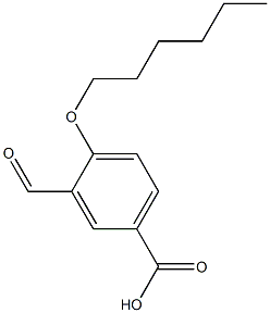 3-Formyl-4-hexyloxybenzoic acid Struktur