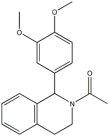 1-(3,4-Dimethoxyphenyl)-2-acetyl-1,2,3,4-tetrahydroisoquinoline Struktur