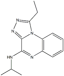 4-Isopropylamino-1-ethyl[1,2,4]triazolo[4,3-a]quinoxaline Struktur