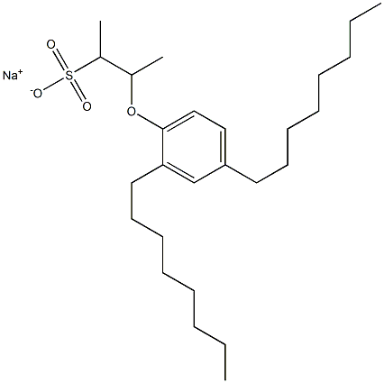 3-(2,4-Dioctylphenoxy)butane-2-sulfonic acid sodium salt Struktur