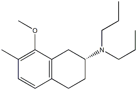 N,N-Dipropyl-[(2R)-(7-methyl-8-methoxy-1,2,3,4-tetrahydronaphthalen)-2-yl]amine Struktur