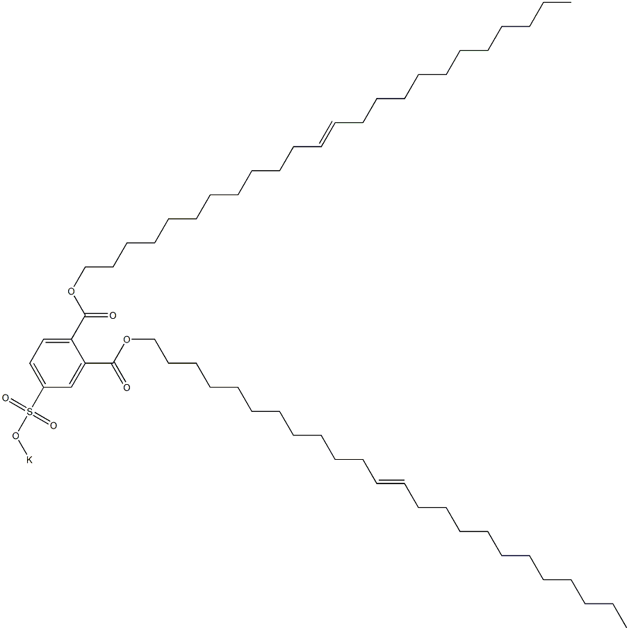 4-(Potassiosulfo)phthalic acid di(12-tetracosenyl) ester Struktur