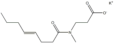 3-[N-Methyl-N-(4-octenoyl)amino]propionic acid potassium salt Struktur