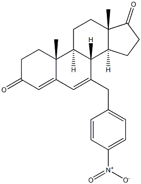 7-(4-Nitrobenzyl)-4,6-androstadiene-3,17-dione Struktur