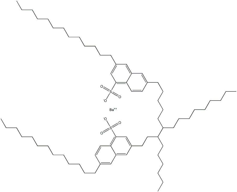 Bis(3,6-ditridecyl-1-naphthalenesulfonic acid)barium salt Struktur