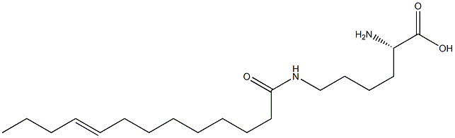 N6-(9-Tridecenoyl)lysine Struktur