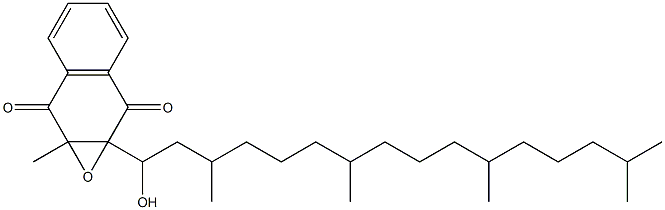 1a,7a-Dihydro-1a-(1-hydroxy-3,7,11,15-tetramethylhexadecyl)-7a-methylnaphth[2,3-b]oxirene-2,7-dione Struktur