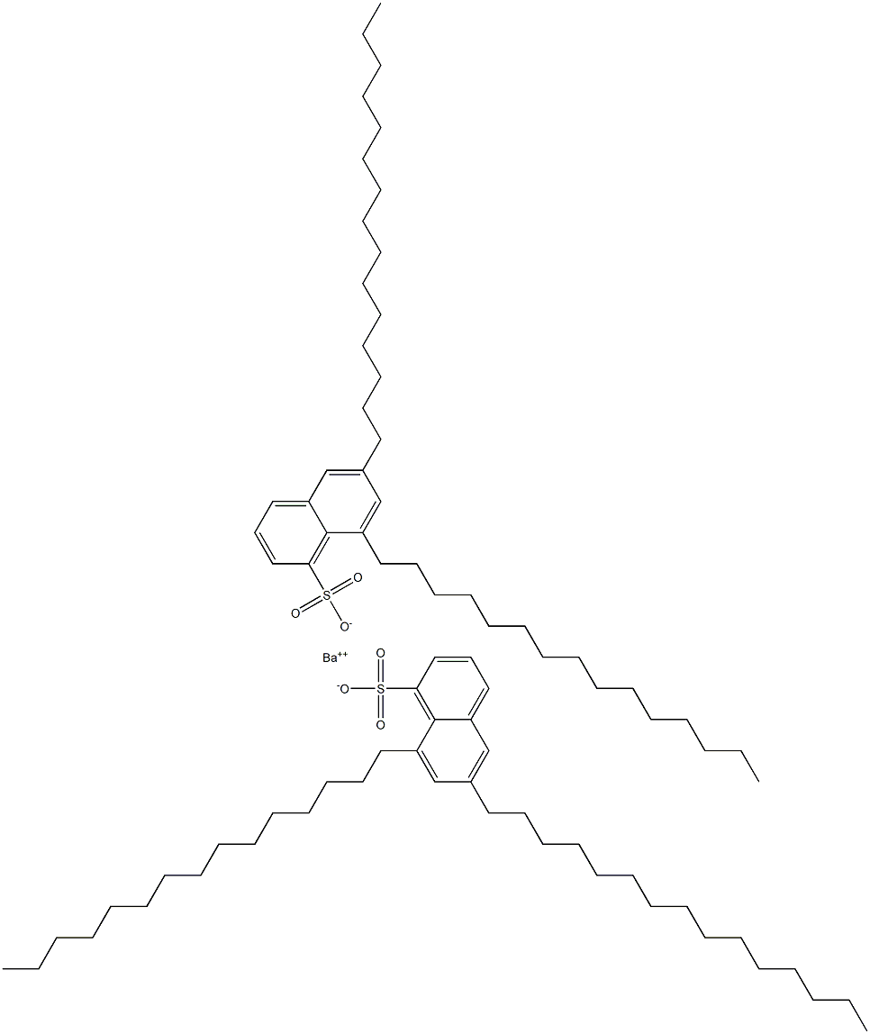 Bis(6,8-dipentadecyl-1-naphthalenesulfonic acid)barium salt Struktur