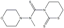 N-Morpholino-N-methyl-5,6-dihydro-2-thioxo-2H-1,3-thiazine-3(4H)-carbothioamide Struktur