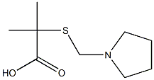 2-Methyl-2-[(1-pyrrolidinylmethyl)thio]propionic acid Struktur