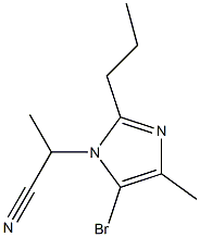 5-Bromo-1-(1-cyanoethyl)-4-methyl-2-propyl-1H-imidazole Struktur