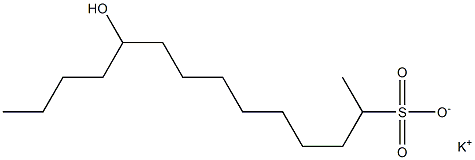 10-Hydroxytetradecane-2-sulfonic acid potassium salt Struktur