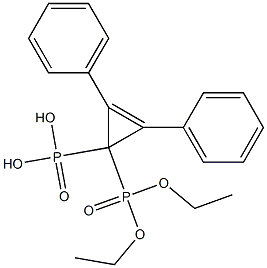 (2,3-Diphenyl-2-cyclopropene-1,1-diyl)bis(phosphonic acid diethyl) ester Struktur