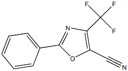 2-Phenyl-4-(trifluoromethyl)-5-cyanooxazole Struktur