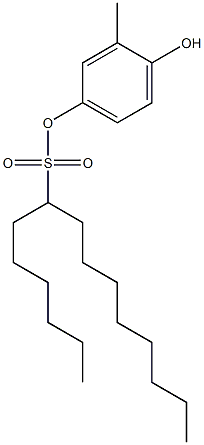 7-Pentadecanesulfonic acid 4-hydroxy-3-methylphenyl ester Struktur