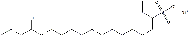 16-Hydroxynonadecane-3-sulfonic acid sodium salt Struktur