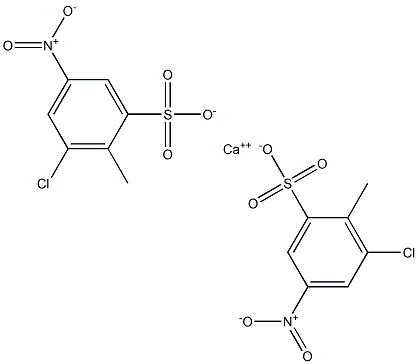 Bis(3-chloro-2-methyl-5-nitrobenzenesulfonic acid)calcium salt Struktur