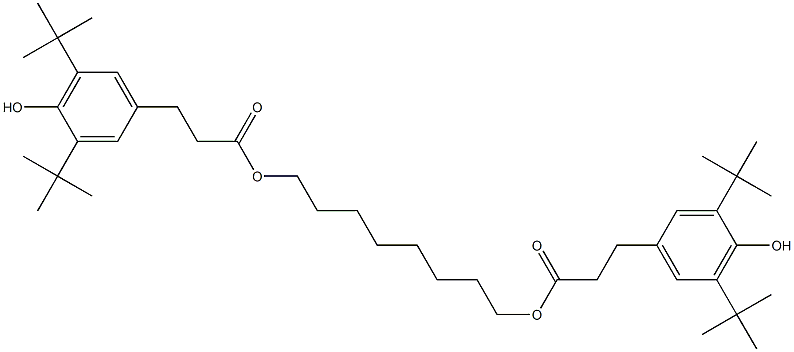 Bis[3-(3,5-di-tert-butyl-4-hydroxyphenyl)propionic acid]1,8-octanediyl ester Struktur