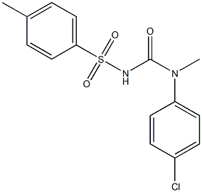 1-(4-Methylphenylsulfonyl)-3-(4-chlorophenyl)-3-methylurea Struktur