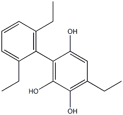 6-Ethyl-3-(2,6-diethylphenyl)benzene-1,2,4-triol Struktur