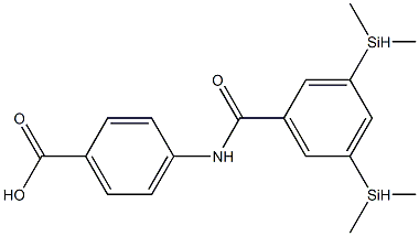 4-[3,5-Bis(dimethylsilyl)benzoylamino]benzoic acid Struktur