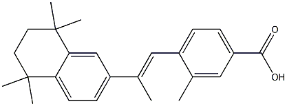 3-Methyl-4-[(E)-2-[(5,6,7,8-tetrahydro-5,5,8,8-tetramethylnaphthalen)-2-yl]-1-propenyl]benzoic acid Struktur