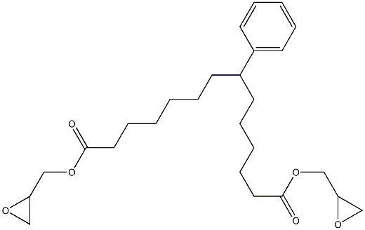 7-Phenyltetradecanedioic acid bis(oxiranylmethyl) ester Struktur