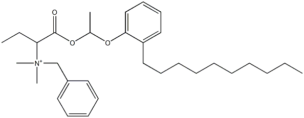 N,N-Dimethyl-N-benzyl-N-[1-[[1-(2-decylphenyloxy)ethyl]oxycarbonyl]propyl]aminium Struktur