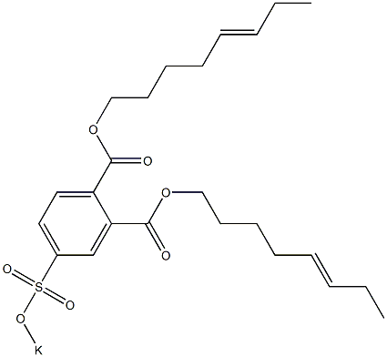 4-(Potassiosulfo)phthalic acid di(5-octenyl) ester Struktur