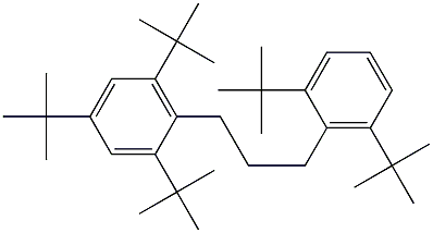 1-(2,4,6-Tri-tert-butylphenyl)-3-(2,6-di-tert-butylphenyl)propane Struktur