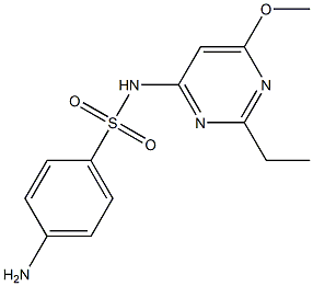 4-Amino-N-(2-ethyl-6-methoxy-4-pyrimidinyl)benzenesulfonamide Struktur