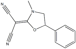 [3-Methyl-5-phenyloxazolidin-2-ylidene]malononitrile Struktur