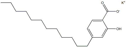 4-Dodecyl-2-hydroxybenzoic acid potassium salt Struktur