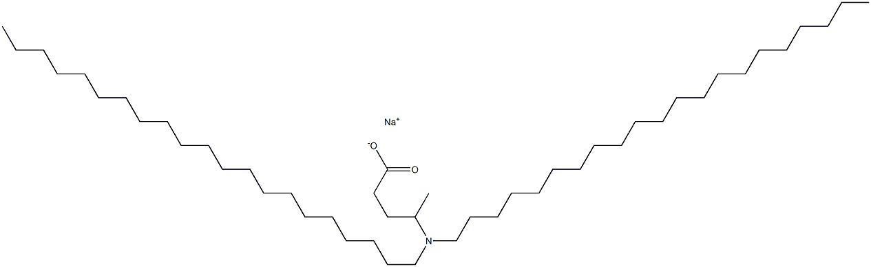 4-(Dihenicosylamino)valeric acid sodium salt Struktur