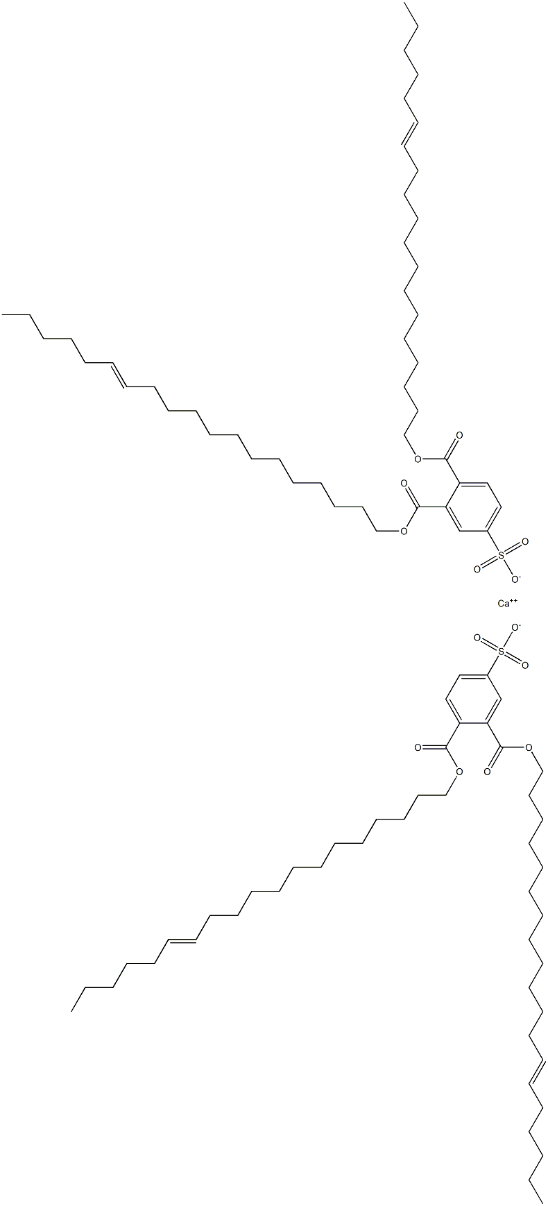 Bis[3,4-di(13-nonadecenyloxycarbonyl)benzenesulfonic acid]calcium salt Struktur