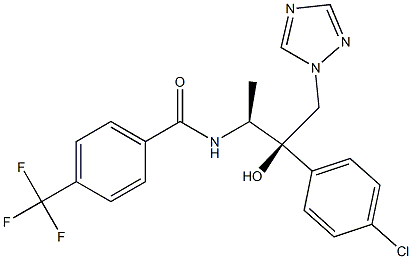 N-[(1S,2R)-2-(4-Chlorophenyl)-2-hydroxy-1-methyl-3-(1H-1,2,4-triazol-1-yl)propyl]-4-(trifluoromethyl)benzamide Struktur