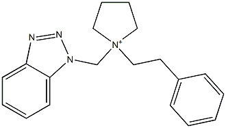 1-Phenethyl-1-(1H-benzotriazol-1-ylmethyl)pyrrolidinium Struktur