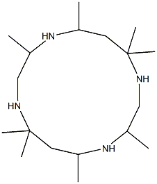 3,5,7,7,10,12,14,14-Octamethyl-1,4,8,11-tetraazacyclotetradecane Struktur